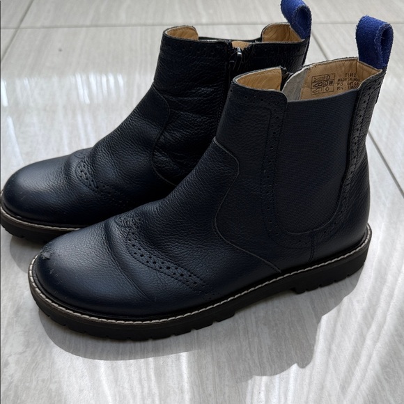 Mini Boden Other - Mini Boden Navy Leather Chelsea Boots
